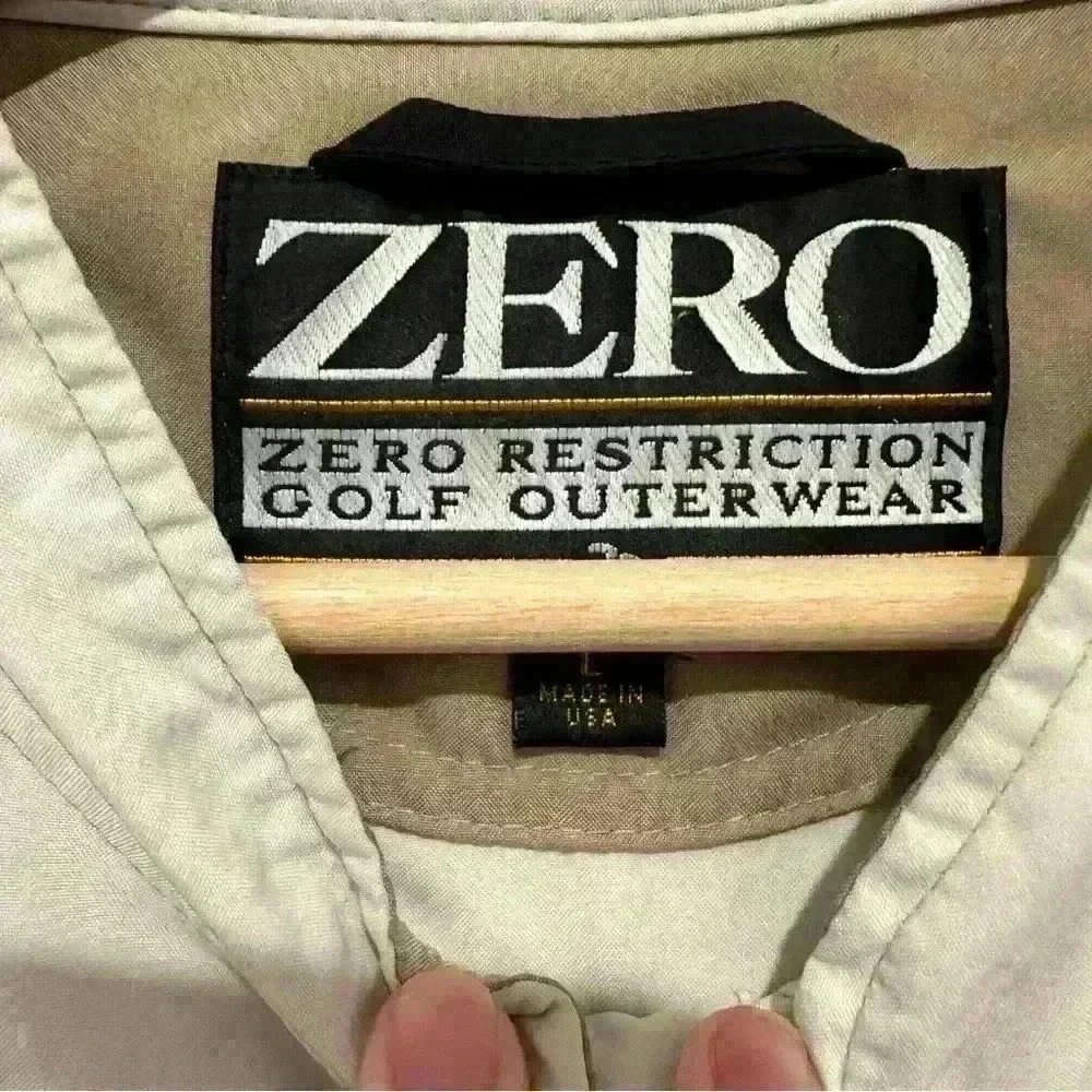 Zero Restriction Beige Pullover Snap Button Golf … - image 3